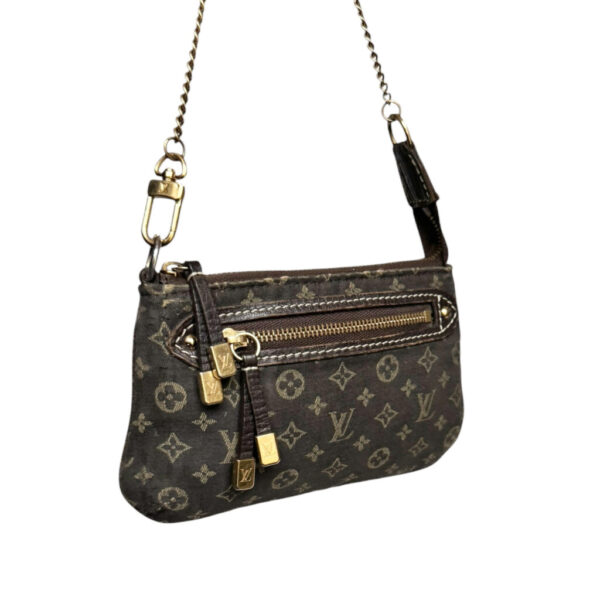 Louis Vuitton Monogram Chain Mini Pochette Shoulder Bag in Brown – Grey / Gold - Image 2