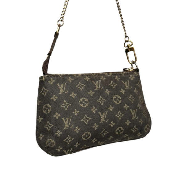 Louis Vuitton Monogram Chain Mini Pochette Shoulder Bag in Brown – Grey / Gold - Image 4