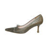 Chanel Bow Logo Python Heels in Khaki Green UK 3.5 - Image 3