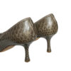 Chanel Bow Logo Python Heels in Khaki Green UK 3.5 - Image 4