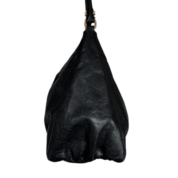 Gucci Monogram D Ring Hobo Shoulder Bag in Black / Gold - Image 3