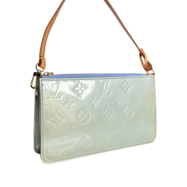 Louis Vuitton Monogram Vernis Pochette Shoulder Bag in Baby Blue / Green - Image 2