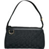 Vintage Gucci Monogram D Ring Pochette Mini Shoulder Bag in Black / Gold | NITRYL