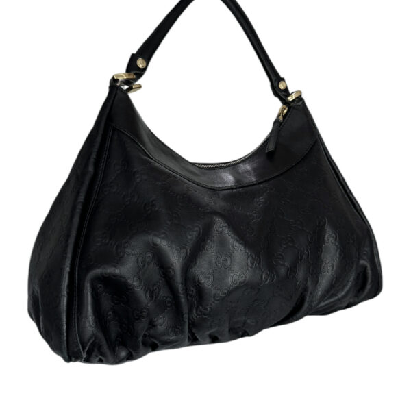 Gucci Monogram D Ring Hobo Shoulder Bag in Black / Gold - Image 4