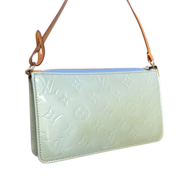 Louis Vuitton Monogram Vernis Pochette Shoulder Bag in Baby Blue / Green - Image 4