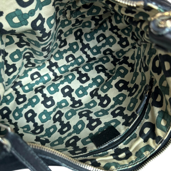 Gucci Monogram D Ring Hobo Shoulder Bag in Black / Gold - Image 6