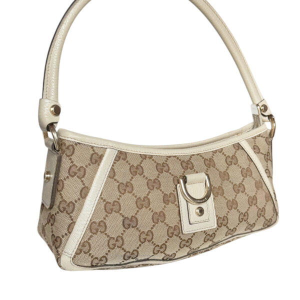 Gucci Monogram D Ring Shoulder Bag in Beige / Cream / Gold - Image 2