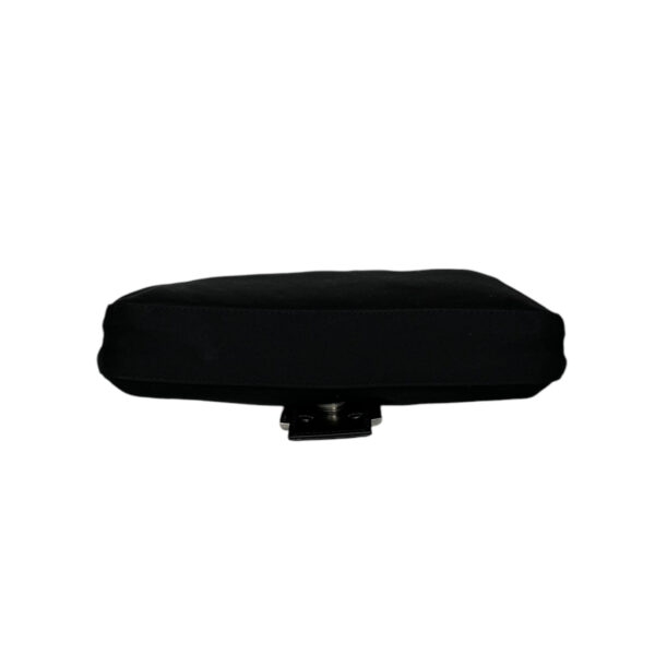 Fendi Classic Silk Shoulder Baguette Bag in Black / Silver - Image 5