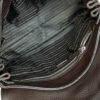 Prada Buckle Leather Logo Shoulder Bag in Brown / Silver - Image 6