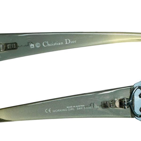 Dior Logo Rimless Sunglasses in Blue / Green - Image 3