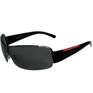 Vintage Prada Sport Wraparound Sunglasses in Black / Silver | NITRY