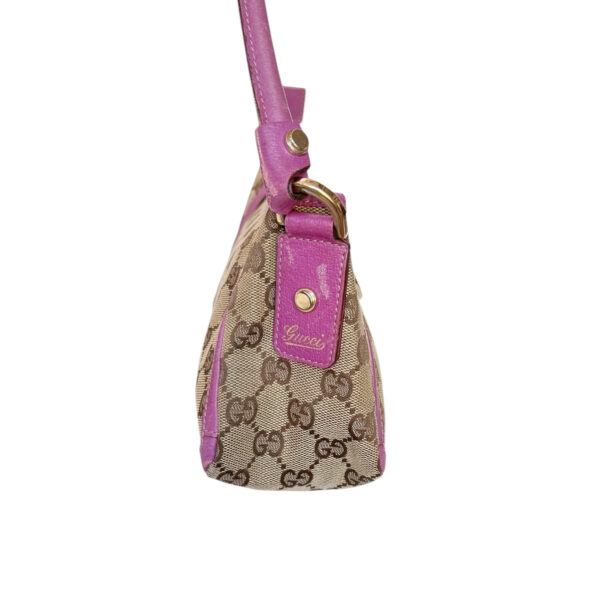 Gucci Monogram D Ring Shoulder Bag in Beige / Pink / Gold - Image 3
