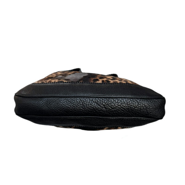 Gucci Leopard Print Calfskin 2-Way Jackie Hobo Shoulder Bag in Black / Brown / Gold - Image 5