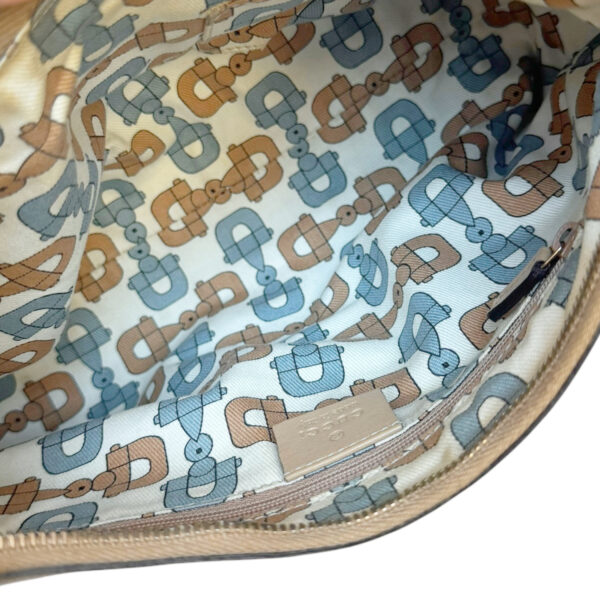 Gucci Monogram Leather D Ring Hobo Shoulder Bag in Tan - Beige / Gold - Image 6