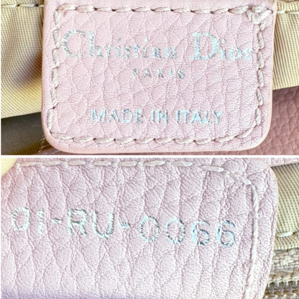 Dior Monogram Pocket Hobo Columbus Shoulder Bag in Beige / Baby Pink / Silver - Image 7