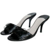 Vintage Chanel Bow Logo Heels in Black UK 3.5 | NITRYL