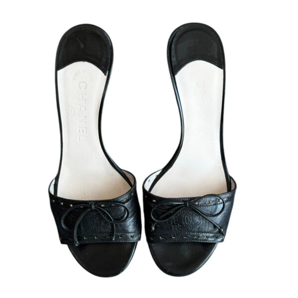 Chanel Bow Logo Heels in Black UK 3.5 - Image 2