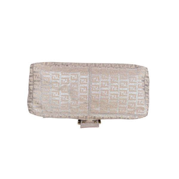 Fendi Monogram Metallic Mamma Shoulder Baguette Bag in Pink / Silver / Gold - Image 5