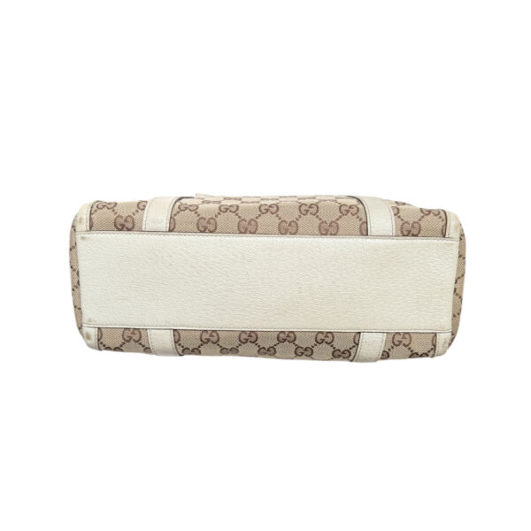 Gucci Monogram Shoulder Boston Bag in Beige / Cream / Gold - Image 5