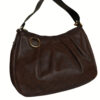 Gucci Monogram Leather Hobo Shoulder Bag in Brown / Gold - Image 2