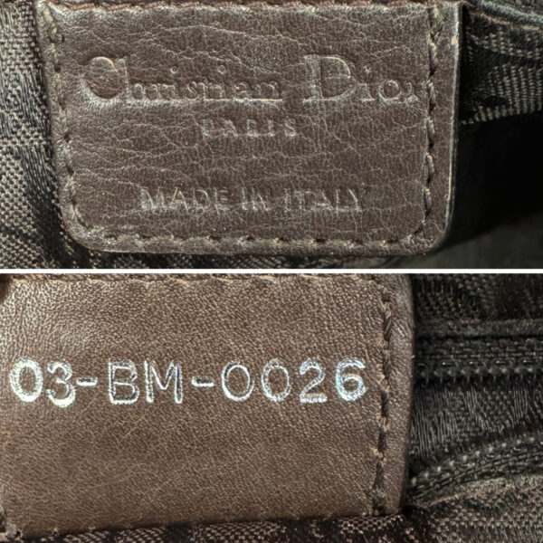 Dior Leather Logo Strap Shoulder Bag in Brown / Silver - Image 7