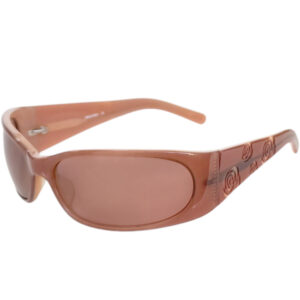Vintage Miu Miu Logo Rose Wraparound Sunglasses in Pink | NITRYL
