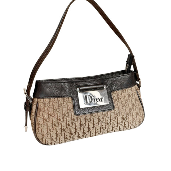 Dior Monogram Mini Columbus Shoulder Bag in Beige / Brown / Silver - Image 2