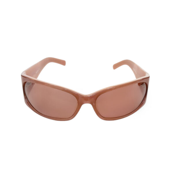 Miu Miu Logo Rose Wraparound Sunglasses in Pink - Image 2