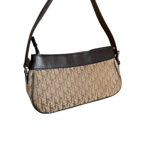 Dior Monogram Mini Columbus Shoulder Bag in Beige / Brown / Silver - Image 4