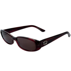 Vintage Gucci GG Logo Chunky Sunglasses in Maroon / Silver | NITRYL