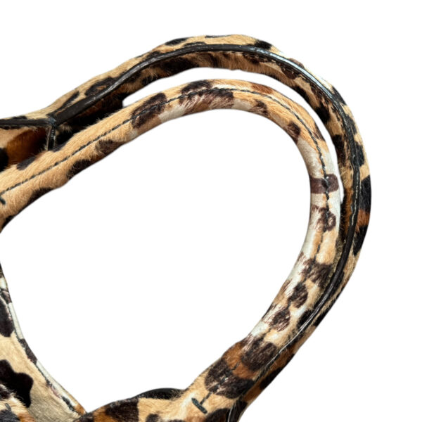 Prada Leopard Print Calfskin Canapa Tote Bag in Beige / Brown / Gold - Image 6