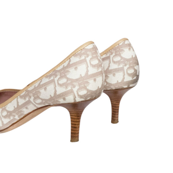 Dior Monogram Heart Heels in Beige / Nude UK 4 - Image 3