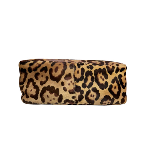 Fendi Leopard Print Calfskin Shoulder Mamma Baguette Bag in Brown / Black / Silver - Image 5