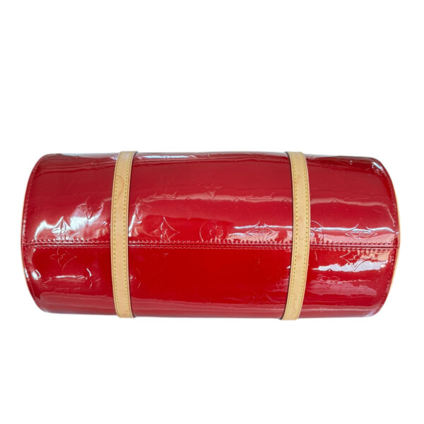 Louis Vuitton Monogram Vernis Papillon Bag in Cherry Red / Gold - Image 5