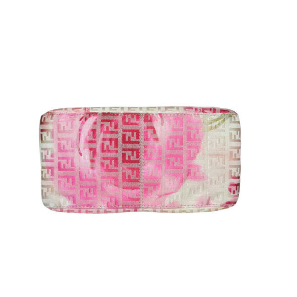 Fendi Monogram Flower Mini Mamma Shoulder Baguette Bag in Nude / Pink / Gold - Image 5
