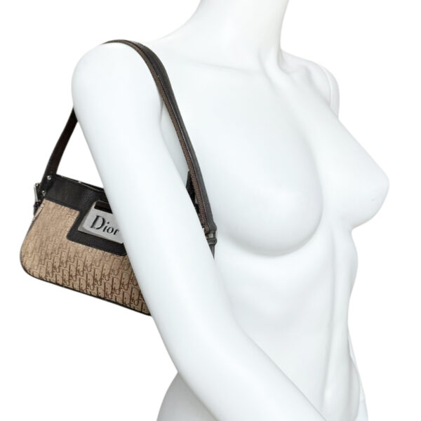 Dior Monogram Mini Columbus Shoulder Bag in Beige / Brown / Silver - Image 7