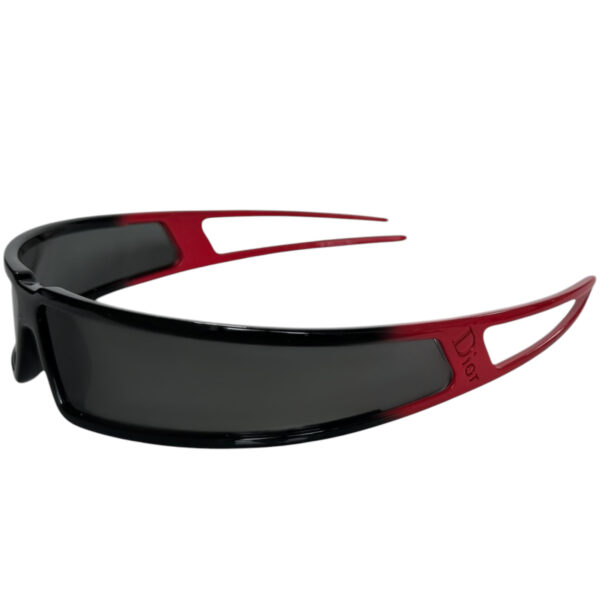 Vintage Dior Bandage Wraparound Sunglasses in Black / Red | NITRYL