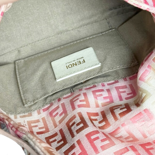 Fendi Monogram Flower Mini Mamma Shoulder Baguette Bag in Nude / Pink / Gold - Image 6