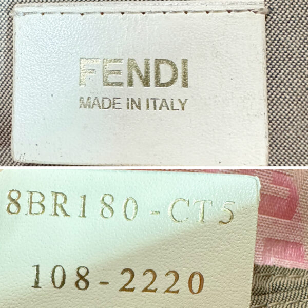 Fendi Monogram Flower Mini Mamma Shoulder Baguette Bag in Nude / Pink / Gold - Image 7