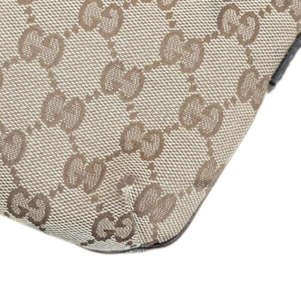 Gucci Monogram Pochette Shoulder Bag in Beige / Brown / Gold - Image 6