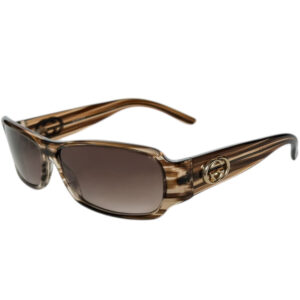Vintage Gucci GG Logo Chunky Sunglasses in Brown / Gold | NITRYL