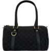 Vintage Gucci Monogram Shoulder Boston Shoulder Bag in Beige / Cream / Gold | NITRYL