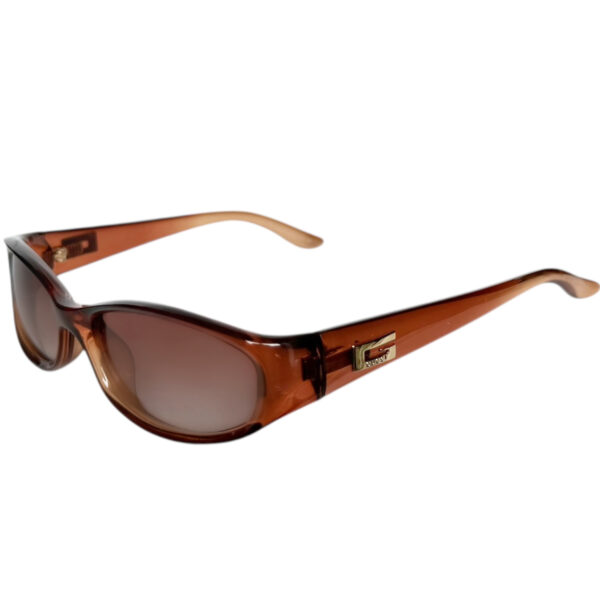 Vintage Gucci Logo Chunky Sunglasses in Brown / Gold | NITRYL