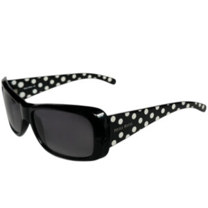 Vintage Miu Miu Logo Polka Dot Sunglasses in Black / White | NITRYL