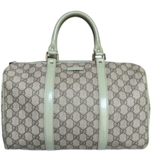 Vintage Gucci Monogram Boston Bag in Beige - Grey / Green | NITRYL