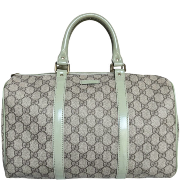 Vintage Gucci Monogram Boston Bag in Beige - Grey / Green | NITRYL