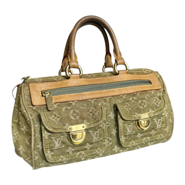 Louis Vuitton Monogram Denim Neo Speedy Bag in Khaki Green - Image 2