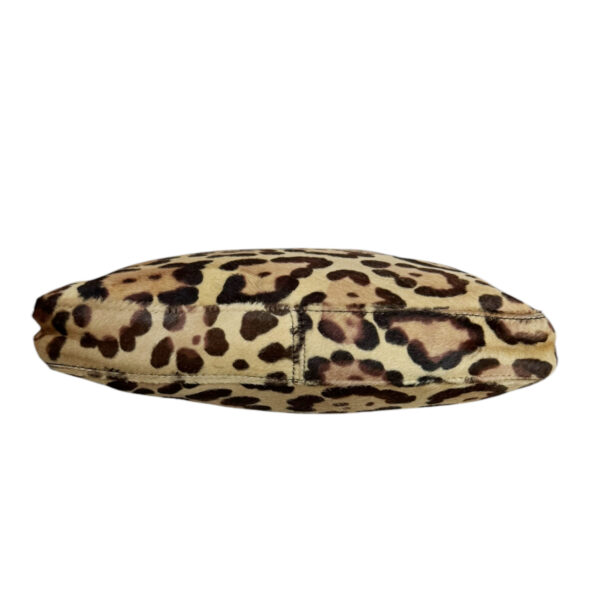 Fendi Leopard Print Calfskin Shoulder Baguette Bag - Image 4