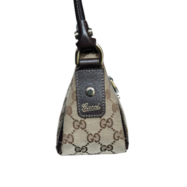 Gucci Monogram D Ring Shoulder Bag in Beige / Brown / Gold - Image 3