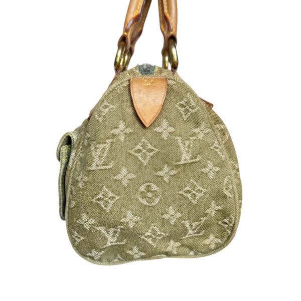 Louis Vuitton Monogram Denim Neo Speedy Bag in Khaki Green - Image 3